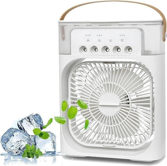 Mini Cooler for Room Cooling AC Portable Mini Fan Artic Cooler with 7 Colors LED Light, 1/2/3 H Timer, 3 Wind Speeds and 3 Spray Modes for Office,Home,Dorm,Travel1